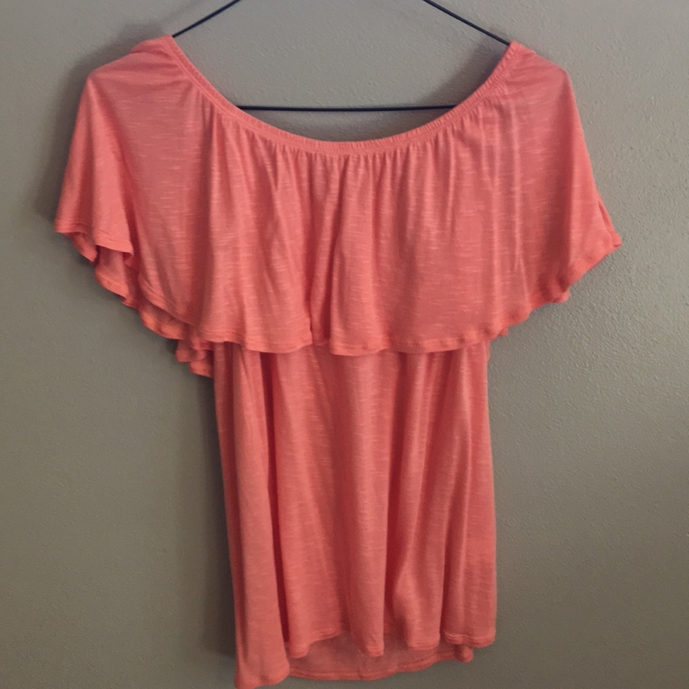 Peach off the Shoulder Top